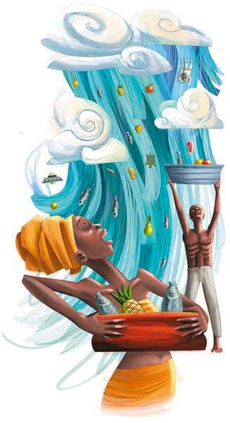 William T. Melville y Herman Vollman se cuentan chismes de balleneros