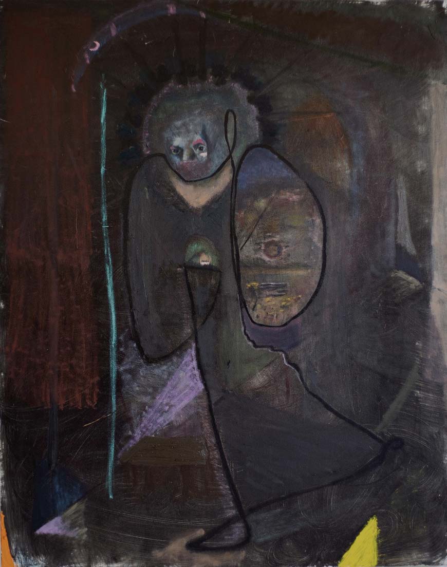 Repartidor Nocturno. 2021. Óleo sobre lienzo. 120 cm x 160 cm.