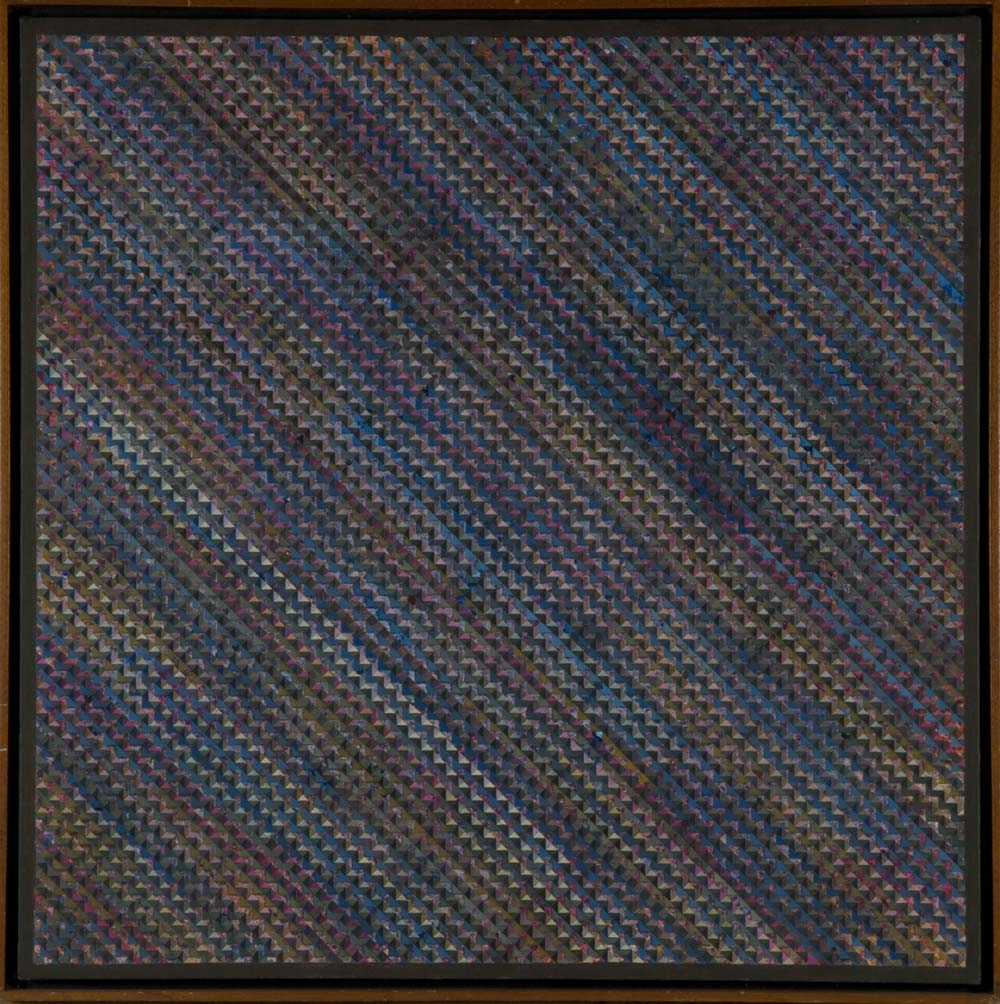 Vicente Rojo (1932-2021). México bajo la lluvia 106, 1982, acrílico sobre tela 100 x 100 cm, colección MUAC (DiGAV-UNAM)