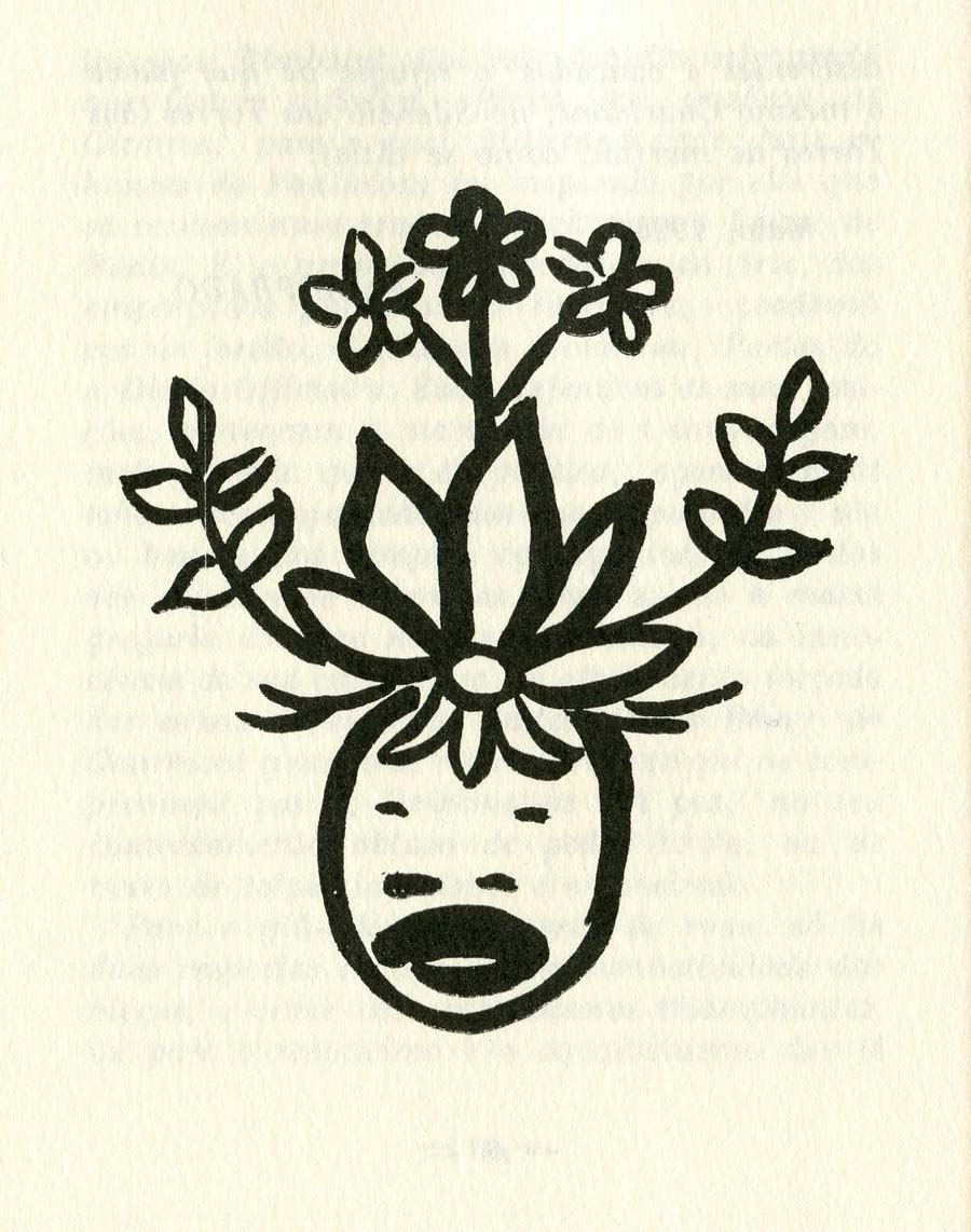 Dibujo de la artista brasileña Tarsila do Amaral para el libro Pau-Brasil de Oswald de Andrade