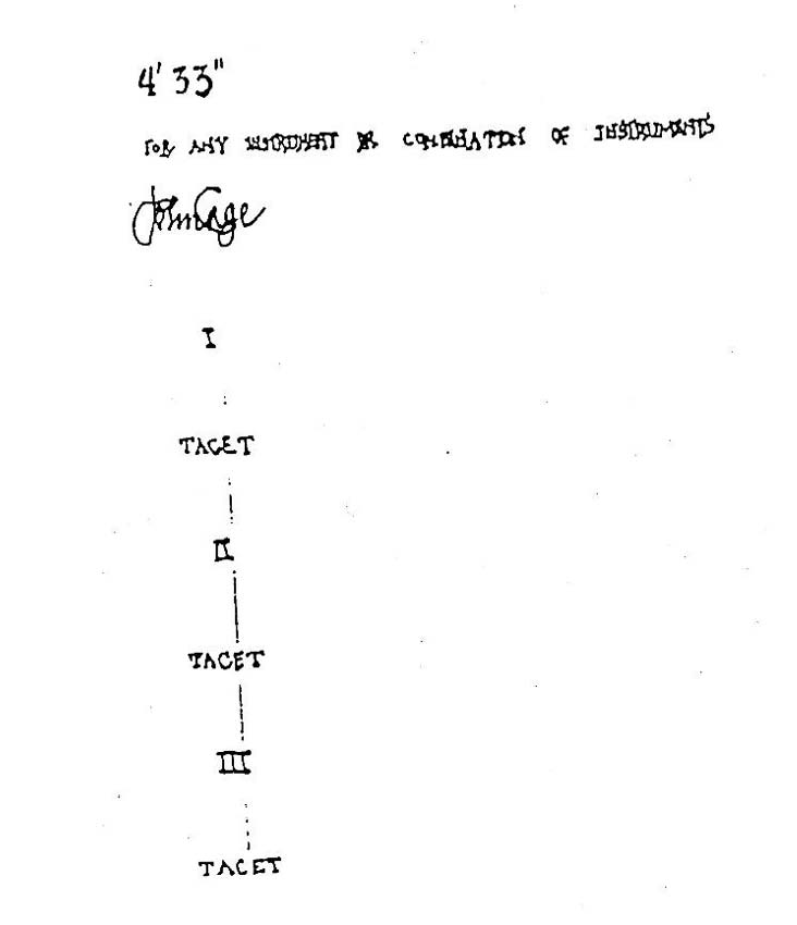 John Cage, 4'33'', 1952