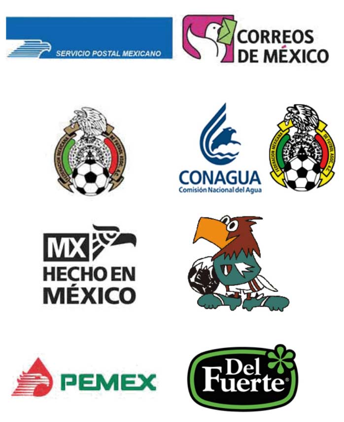 Algunos de los logos diseñados por Gonzalo Tassier. Retomados de la Universidad Iberoamericana