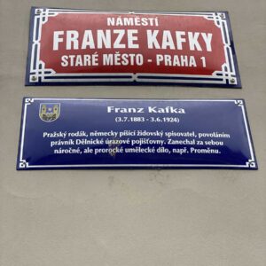 Placa de Kafka. Todas las fotografías son del autor de esta crónica